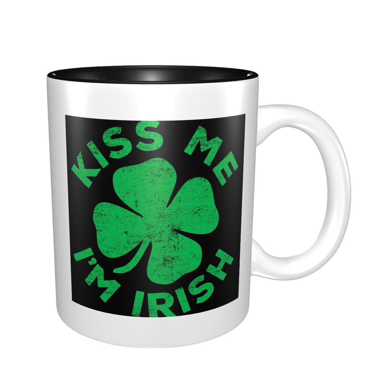 Coffee Tea You And Me - Kiss Me I'm Irish Mug Śmieszne
