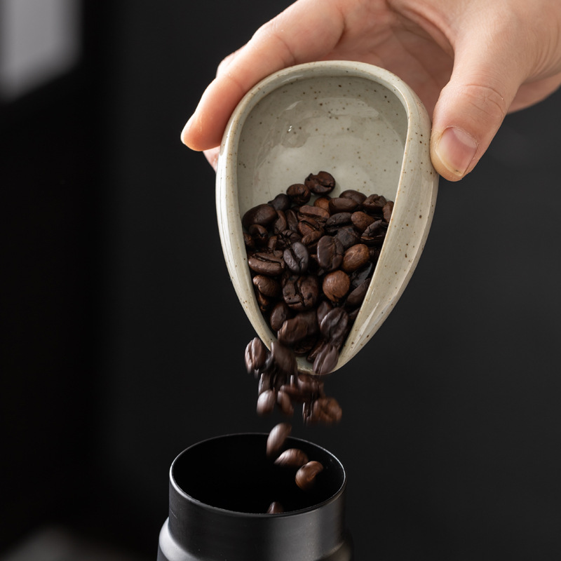 Coffee Tea Drinks - Ceramiczne tacki dozujące na ziarna kawy,