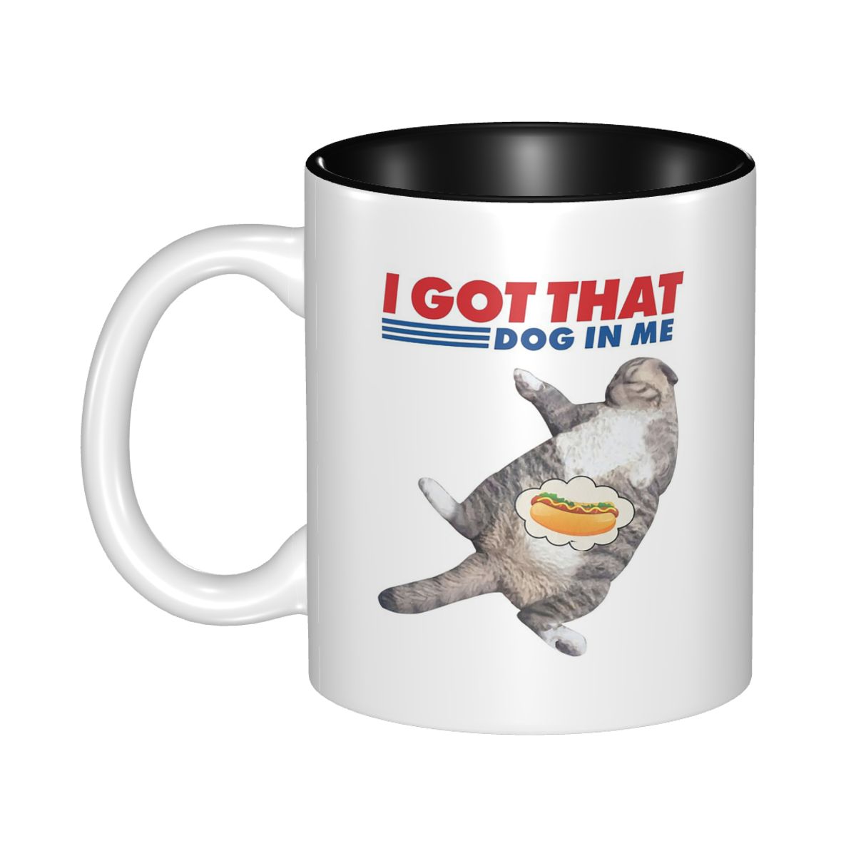 Coffee Tea You And Me - Mam w sobie psa! Śmieszny ceramiczny