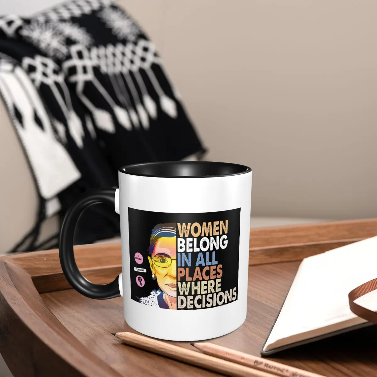Coffee Tea Place - RBG Ruth Bader Ginsburg Kobiety Mają