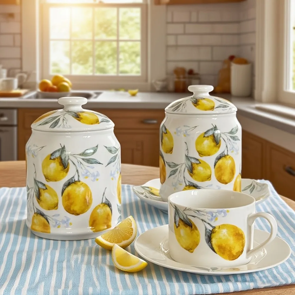 Ceramiczny słoik do przechowyw – Lemon Tea Coffee recenzja i cena